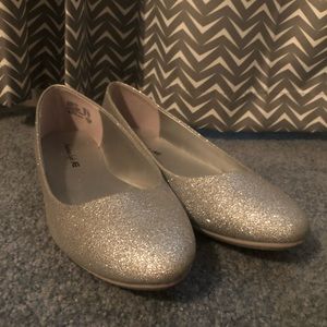 Silver ballet slippers